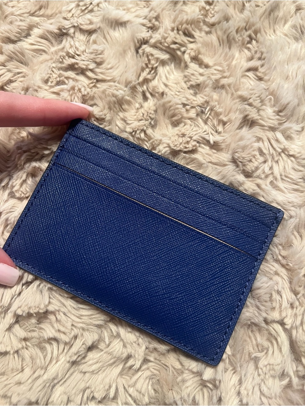 kate spade Navy Saffiano Leather Card Case - Picture 3 of 6